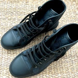 Authentic Gucci GG Monogram High Top Sneakers 38